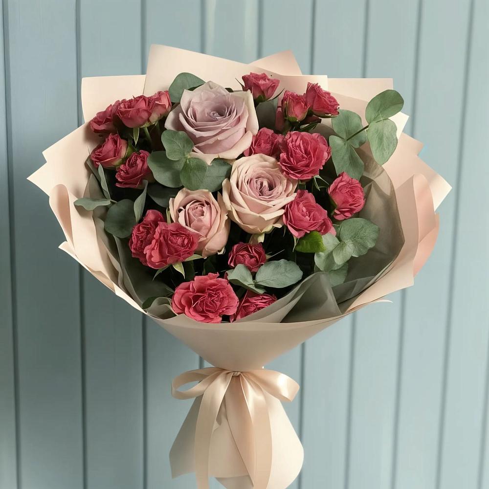 Букет цветов из: Гвоздики и Розы в Балково