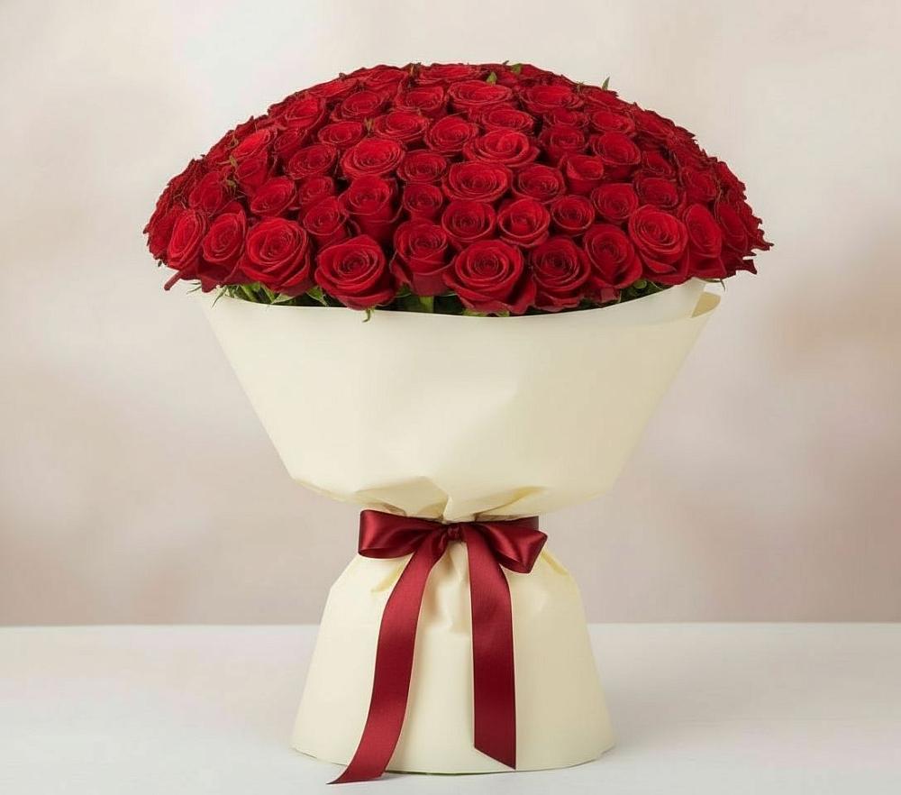 Букет 101 Красная роза Милано в Балково
