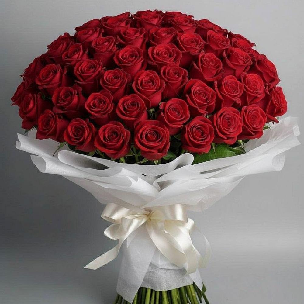 Букет 101 Красная роза Блэк Мэджик в Балково