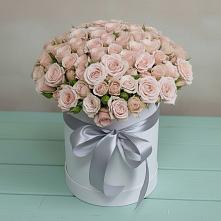 Цветочная композиция из Розы в шляпной коробке в Балково