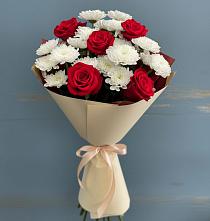 Букет цветов из:  Розы и Хризантемы в Балково