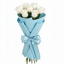 Букет 7 белых роз Проуд в Балково