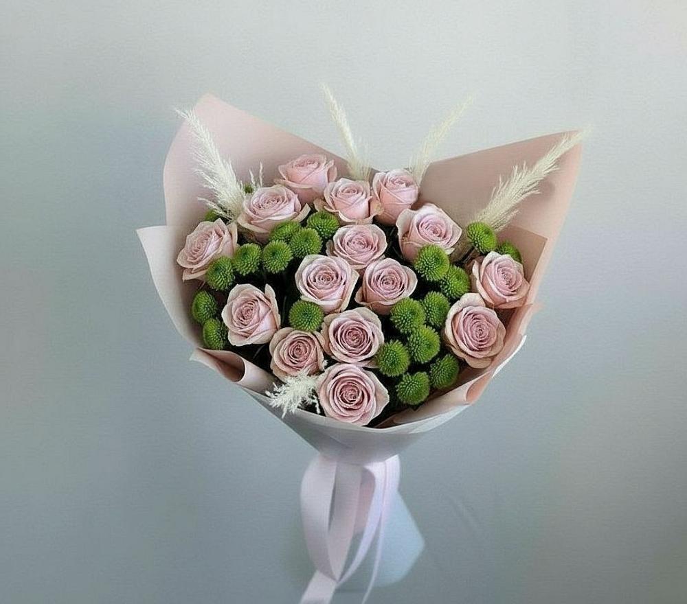 Букет цветов из: Розы и Хризантемы в Балково