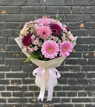 Букет цветов из:  Герберы и Хризантемы в Балково
