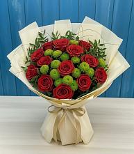 Букет цветов из:  Розы и Хризантемы в Балково